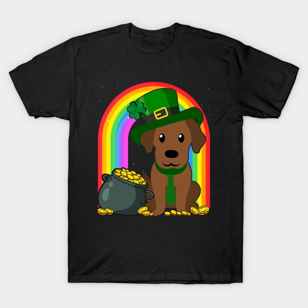 German Pointer Rainbow Irish Clover St Patrick Day Dog Gift design T-Shirt by theodoros20